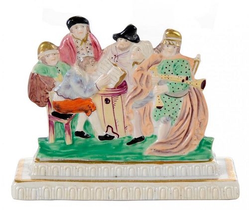 Rare Swansea Porcelain Figure Group