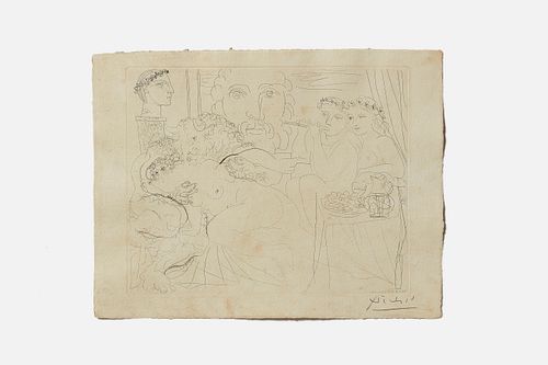 Pablo Picasso, 'Minotaure Caressant une Femme' Etching