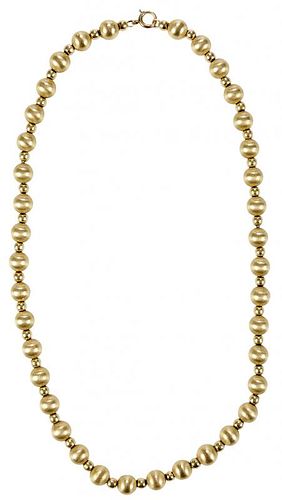 14kt. Gold Bead Necklace