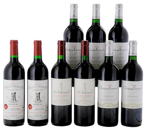 Nine Bottles French Wine
