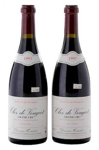 Two Bottles 1997 Domaine Tortochot Clos de Vougeot Grand Cru