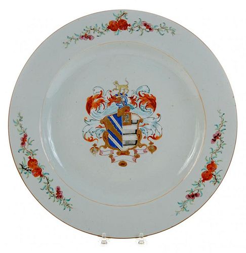 Large Chinese Export Armorial Charger