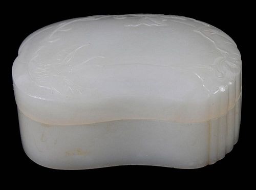 White to Celadon Jade Covered Box