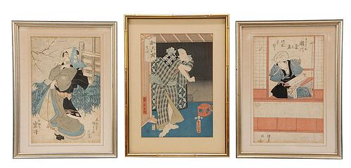 Group of Three Japanese Woodblock Prints