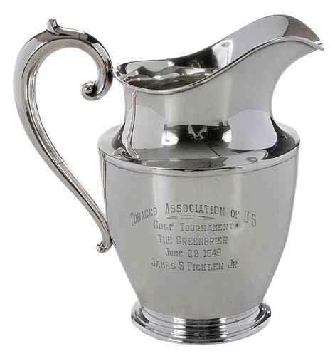 Sterling Water Pitcher Golf Trophy