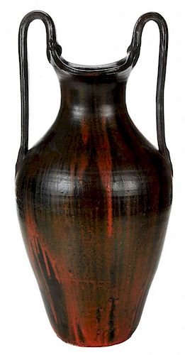 Monumental Art Pottery Floor Vase