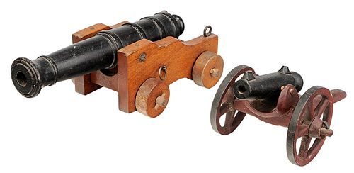 Two Toy Cannon Models