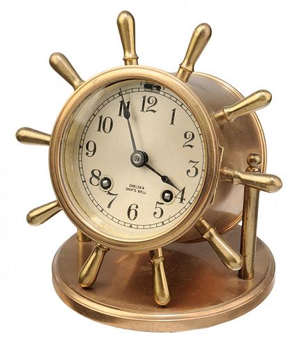 Brass Chelsea Ship's Bell Clock