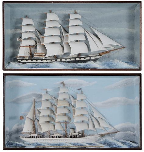 Two Sailing Ship Dioramas