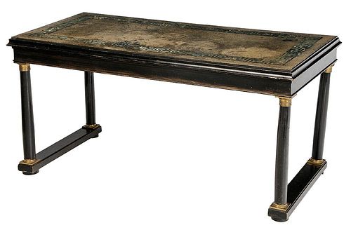 Empire Style Ebonized and Bronze-Mounted Coffee Table