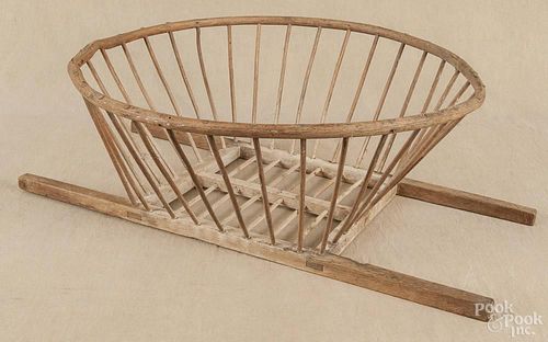 Windsor cheese carrier, 19th c., 9 1/2'' h., 30 1/4'' w., 22 1/2'' d.