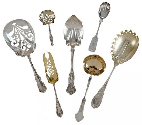 Seven Sterling Serving Pieces