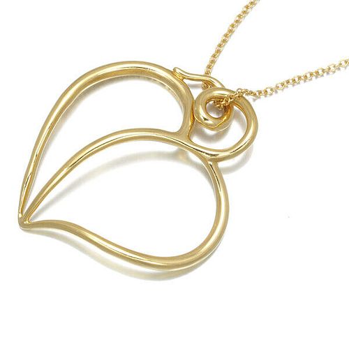 TIFFANY & CO. PALOMA PICASSO APPLE HEART 18K YELLOW GOLD NECKLACE