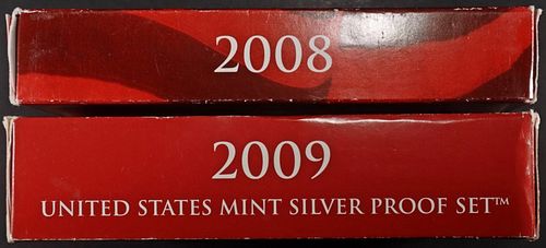 2008 & 2009 US SILVER PROOF SETS