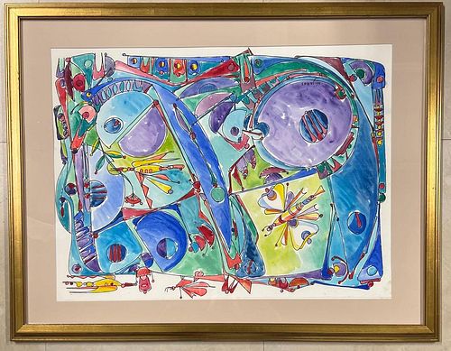 Jose Maria Mijares (1921-2004) Cuban, Framed watercolor on Cardboard with COA signed lower left.
