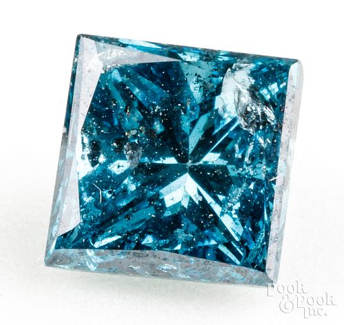Fancy blue irradiated diamond