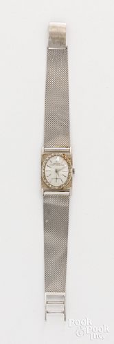 14K gold Croton ladies wristwatch with diamonds