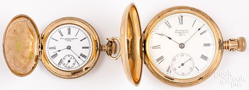 Two gold filled pocket watches