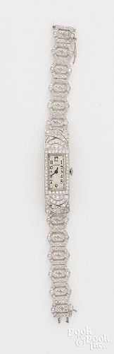Platinum Longines ladies wristwatch