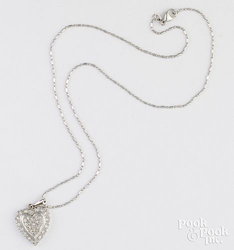 14K gold necklace with heart pendant