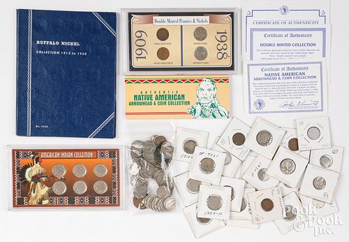 Collection of early nickels and cents