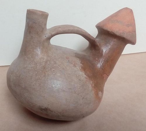 Pre-Colombian Vessel With Pouring Spout, Mesoamerican (600-900 AD?)