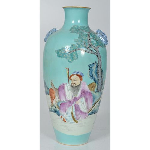 Chinese Republic Period Scenic Vase