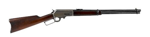 Marlin model 1893 tube fed, lever action rifle, 30-30 caliber, with walnut stocks and 20'' round bl