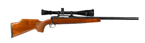 Savage model 110S Series J bolt action rifle, .308 caliber, having a walnut silhouette stock with