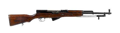 Chinese SKS semi-automatic rifle, 7.62 x 39 mm, having a laminate stock with blued metal, a barrel