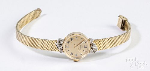 14K gold Lucien Piccard ladies wristwatch