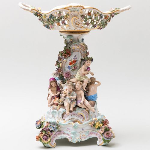 Meissen Porcelain 'Four Seasons' Figural Centerpiece