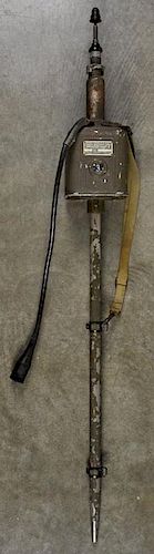 WW II US Army Signal Corps radio receiver and transmitter BC-745-B pogo stick, 49'' h.