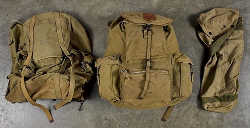 Two WW II US rucksacks
