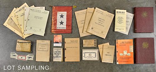 Group of miscellaneous WW I and WW II books, pamphlets and manuals.
