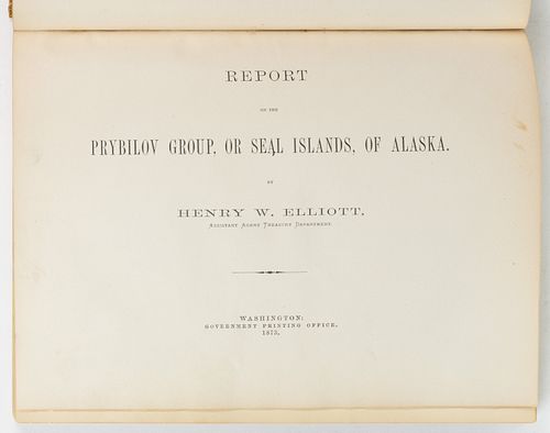 ANTIQUARIAN ALASKA, SEAL ISLANDS REPORT NATURAL HISTORY VOLUME