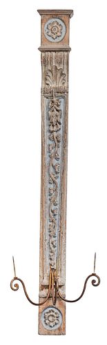 Continental Carved and Painted Wall Sconce