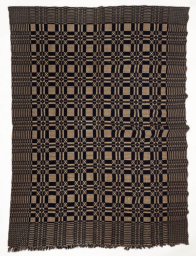 AMERICAN DOUBLE WEAVE COVERLET