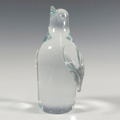 Vintage Clear Art Glass Penguin Figurine