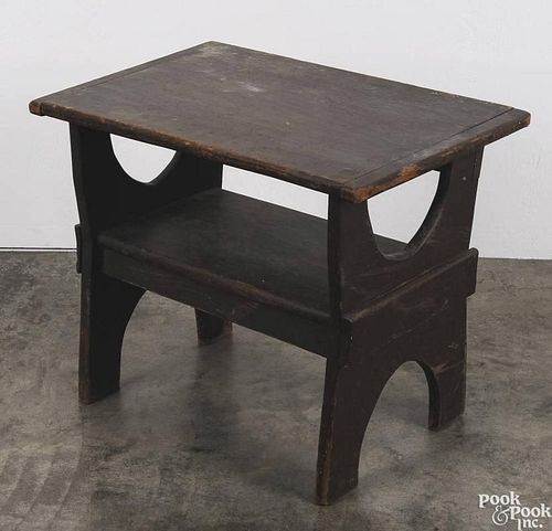 Child's painted bench table, early 20th c., 16 3/4'' h., 20'' w., 13 1/2'' d.