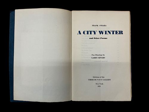 A City Winter and Other Poems by Frank O'Hara, 1951, 1 of 150