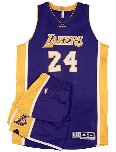 4/11/2016 Kobe Bryant Los Angeles Lakers Game Worn Uniform (Jersey & Shorts) Photomatched to Kobe's Final Career Road Game! ÃƒÂ¢Ã¢â€šÂ¬Ã¢â‚¬Å“ Resolut