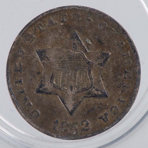 1852 SILVER 3C COIN CHOICE UNCIRCULATED