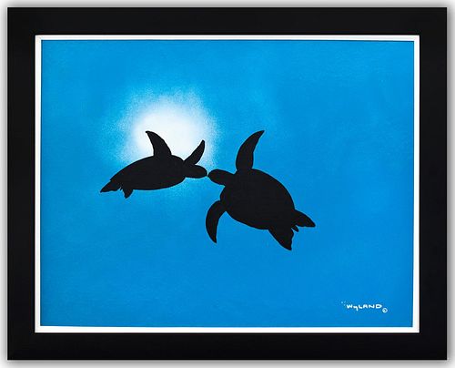 Wyland- Original Painting on Canvas "Swimming to the Surface"