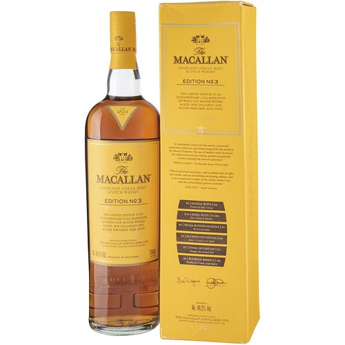 The Macallan. Edition No. 3. Highland Single Malt. Scotch Whisky.