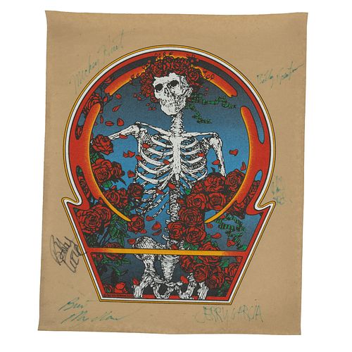 Grateful Dead Signed Skull & Roses Silkscreen