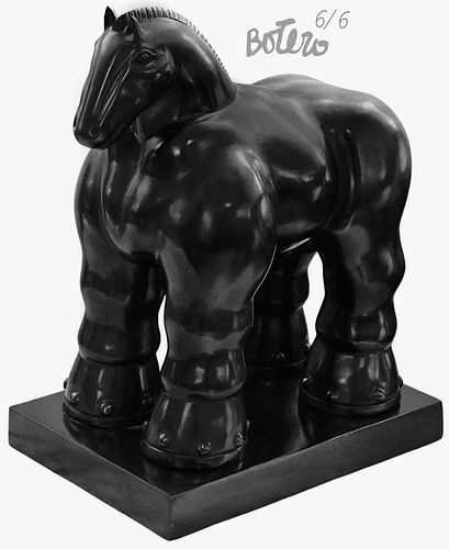 Signed And Numbered Bronze Sculpture Horse By Fernando Botero
