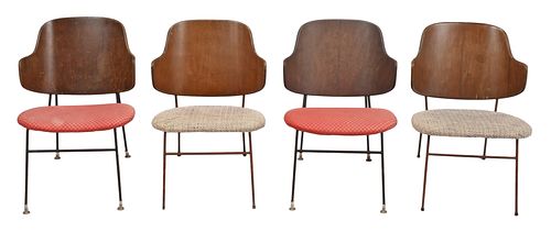 Four Ib Kofod Larsen "Penguin" Chairs
