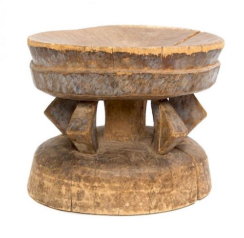 A Dogon Carved Wood Seat, MALI, MID-20TH CENTURY,
