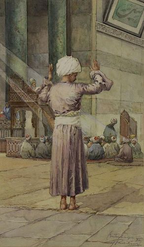 PAVLEKOVITCH, Jozef. Orientalist Watercolor.